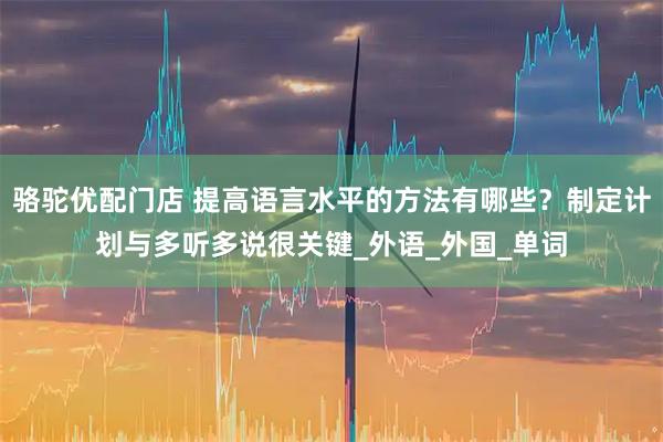 骆驼优配门店 提高语言水平的方法有哪些？制定计划与多听多说很关键_外语_外国_单词