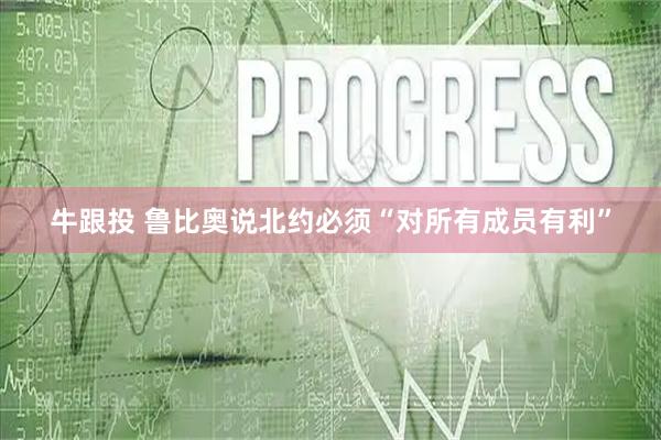 牛跟投 鲁比奥说北约必须“对所有成员有利”