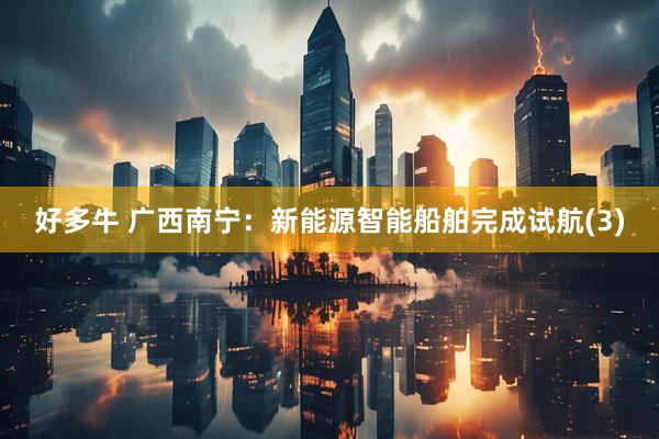 好多牛 广西南宁：新能源智能船舶完成试航(3)